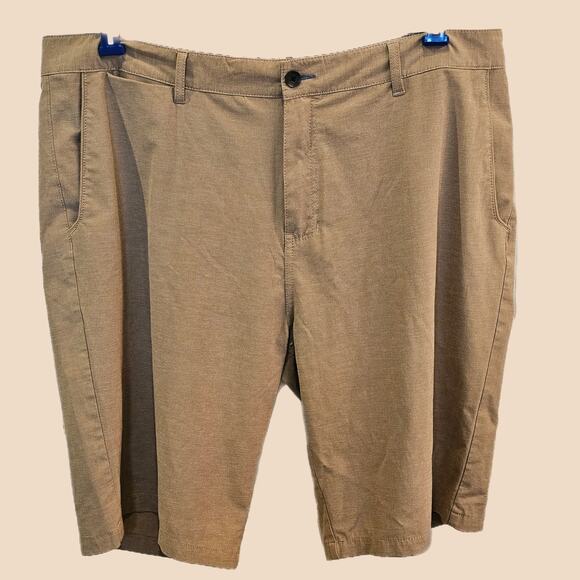 KNQR Mens Quick Dry 4-Way Stretch Outdoor Shorts Tan Size 40 Performance Fit - Picture 1 of 6